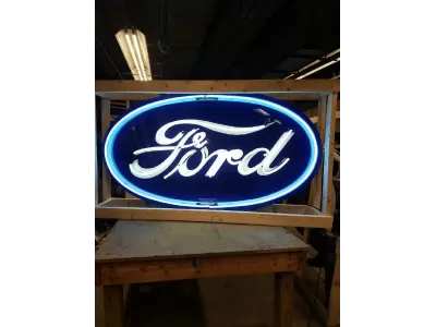 New Ford Oval Porcelain Neon Sign 6 FT Wide x 36" High