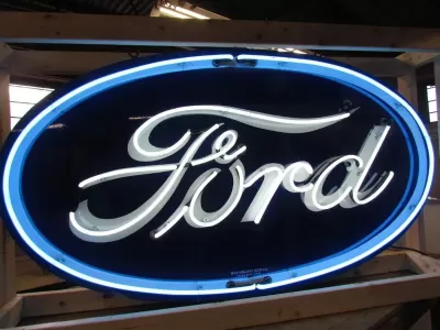 New Ford Oval Porcelain Neon Sign 6 FT Wide x 36" High