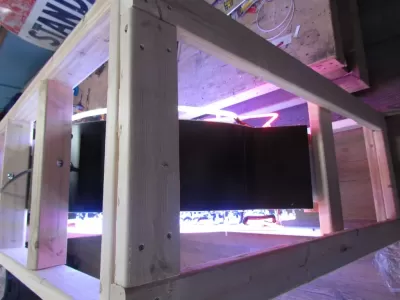 New Double-sided Porcelain Neon Ford Trucks Parts Dependable Service Sign 52 IN W x 46 IN H 