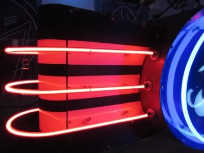 New Double-Sided Ford Oval with Wings Porcelain Neon Sign - 8 FT W x 36"H