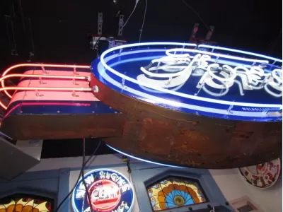 New Double-Sided Ford Oval with Wings Porcelain Neon Sign - 8 FT W x 36"H