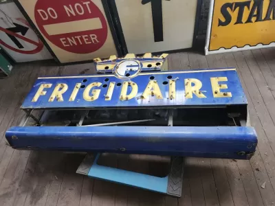 Original Double-sided Frigidaire Neon Sign w/Privacy Panel 72 IN W x 35 IN H 