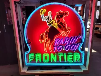 New Frontier Keyhole Porcelain Neon Sign 48"W x 48"H 