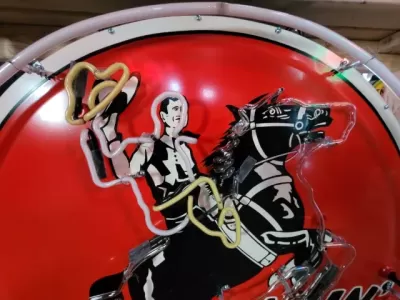 New Frontier Keyhole Porcelain Neon Sign 48"W x 48"H 