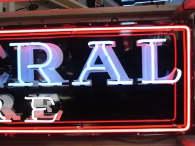 New General Tire Porcelain Neon Sign 8 Ft W x 24" H 