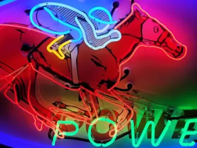 New Gibble Gas Animated Single-Sided Porcelain Neon Sign 72 IN W x 36"H 