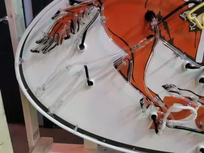 New Gibble Gas Animated Single-Sided Porcelain Neon Sign 72 IN W x 36"H 