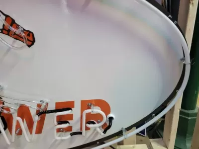 New Gibble Gas Animated Single-Sided Porcelain Neon Sign 72 IN W x 36"H 