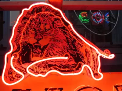 New Gilmore Gasoline Porcelain Neon Sign 6 FT W x 44 IN H