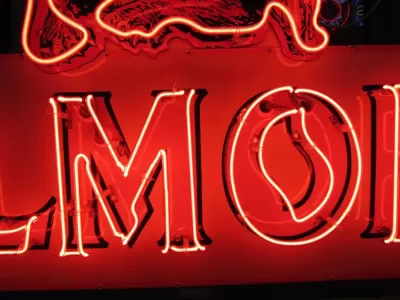 New Gilmore Gasoline Porcelain Neon Sign 6 FT W x 44 IN H