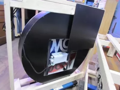 New GMC Sales & Service Trucks Porcelain Neon Sign 72" Diameter