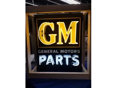New General Motors Parts Porcelain Neon Sign - 34" x 48"H