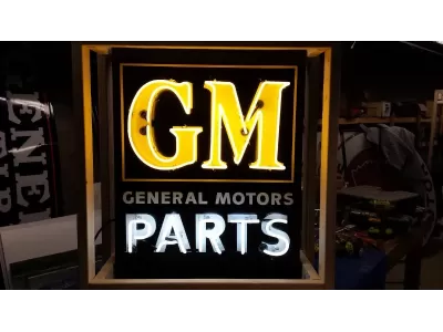 New General Motors Parts Porcelain Neon Sign - 34" x 48"H