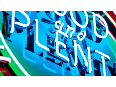 New Good and Plenty Candy Box Painted Neon Sign 78 IN W x 40 IN H