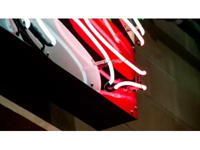 New Good and Plenty Candy Box Painted Neon Sign 78 IN W x 40 IN H