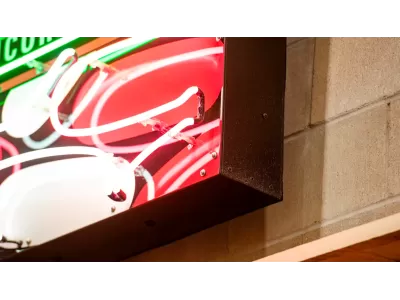 New Good and Plenty Candy Box Painted Neon Sign 78 IN W x 40 IN H