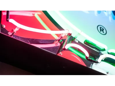 New Good and Plenty Candy Box Painted Neon Sign 78 IN W x 40 IN H