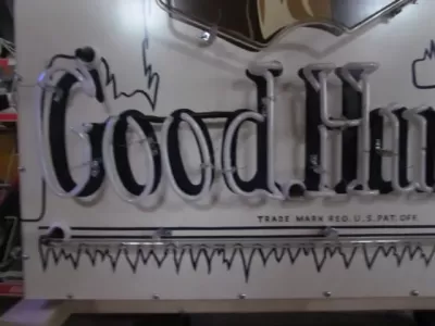 Original Good Humor Porcelain Ice Cream Sign with Neon 48"W x 24"H