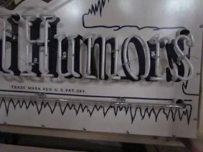 Original Good Humor Porcelain Ice Cream Sign with Neon 48"W x 24"H