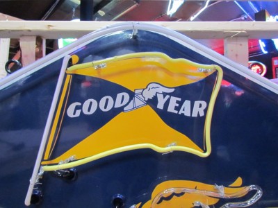 Original Goodyear Tires Porcelain Neon Sign 96 IN W x 52 IN H