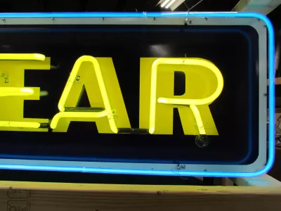 New Goodyear Single-Sided Porcelain Neon Sign 8 FT W x 18"H