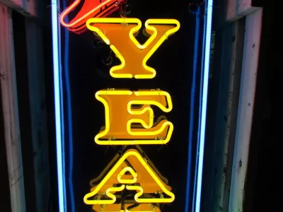 Original Goodyear Vertical Porcelain Sign with Neon 16"W x 94"H