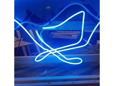 New Greyhound Porcelain Neon Sign with Animated Neon 65"W x 18"H 
