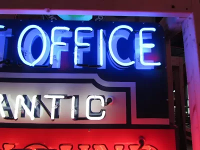 New Animated Greyhound Ticket Office Porcelain Neon Sign 60 IN W x72 IN H