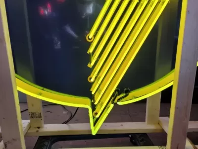 New Grumman Porcelain Neon Sign 60" Diameter