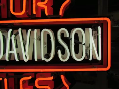 New Harley Davidson Porcelain Neon Sign 48 IN W x 24 IN H 