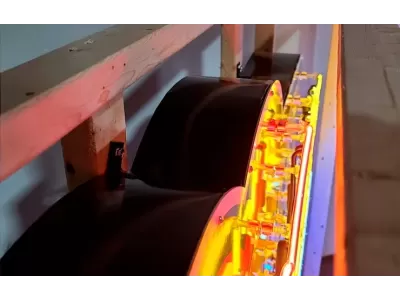 New Hooker Headers Animated Porcelain Neon Sign 60"W x 48"H