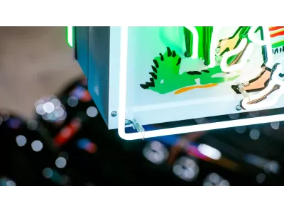 New Hot Tamales Candy Box Painted Neon Sign 79 IN W x 32 IN H