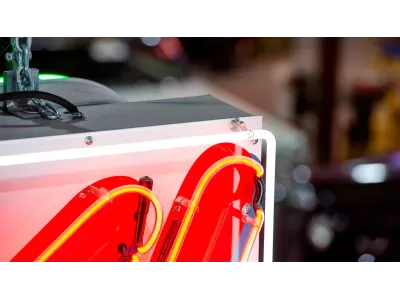 New Hot Tamales Candy Box Painted Neon Sign 79 IN W x 32 IN H