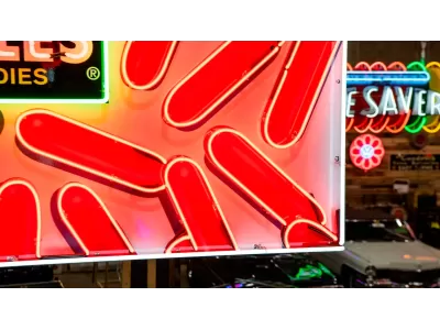 New Hot Tamales Candy Box Painted Neon Sign 79 IN W x 32 IN H