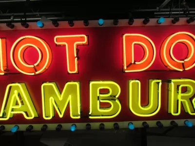 New "10 Inch Hotdogs / Hamburgs" Animated Painted Neon Sign 10 FT W x 42"H