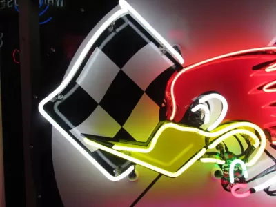 New Hot Rod Garage Porcelain Neon Sign 48" Diameter 