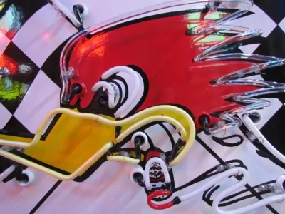 New Hot Rod Garage Porcelain Neon Sign 48" Diameter 