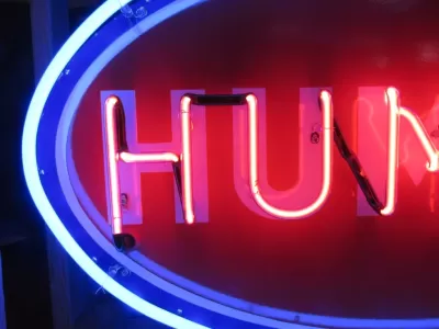 New Humble Gas Porcelain Neon Sign 48 IN W x 26 IN H