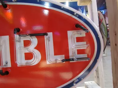 New Humble Gas Porcelain Neon Sign 48 IN W x 26 IN H