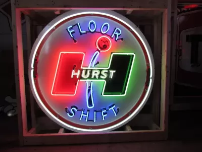 New Hurst Porcelain Neon Sign 48 IN Diameter