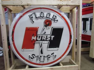 New Hurst Porcelain Neon Sign 48 IN Diameter