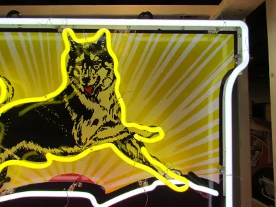 New Husky Service Porcelain Neon Sign  42" W x 48" H