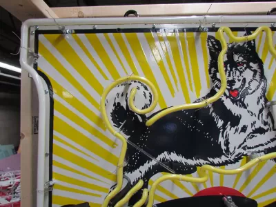 New Husky Service Porcelain Neon Sign  42" W x 48" H