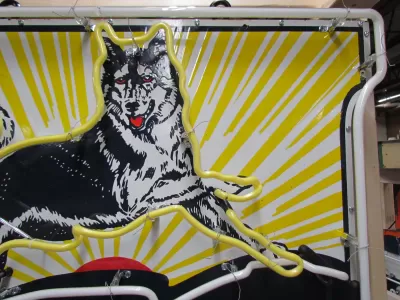 New Husky Service Porcelain Neon Sign  42" W x 48" H
