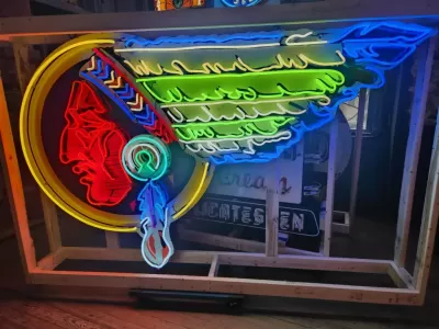 Indian Head Painted Neon Sign 9 FT W x 5 FT H 