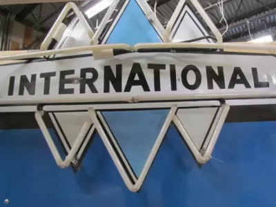Original International Trucks Porcelain Neon Sign 96"W x 42"H