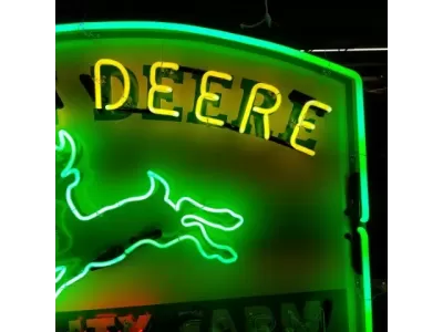 New John Deere Quality Farm Equipment Porcelain Neon Sign 48"W x 37"H