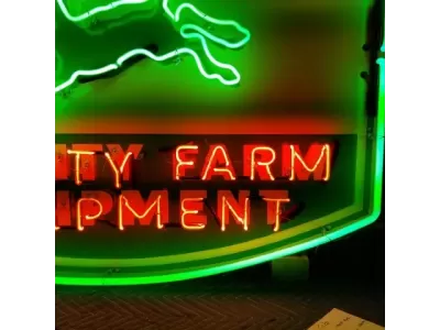 New John Deere Quality Farm Equipment Porcelain Neon Sign 48"W x 37"H