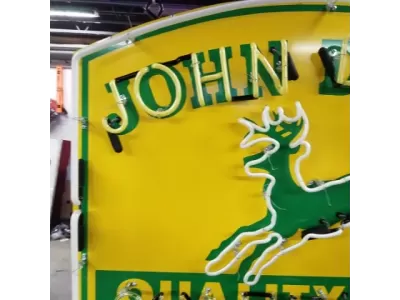 New John Deere Quality Farm Equipment Porcelain Neon Sign 48"W x 37"H