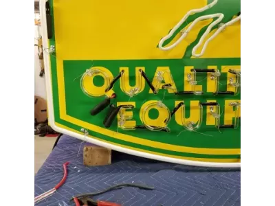 New John Deere Quality Farm Equipment Porcelain Neon Sign 48"W x 37"H